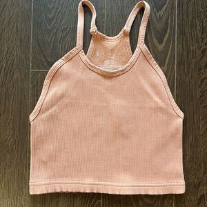 Peach Free People Happiness Runs Crop Tank